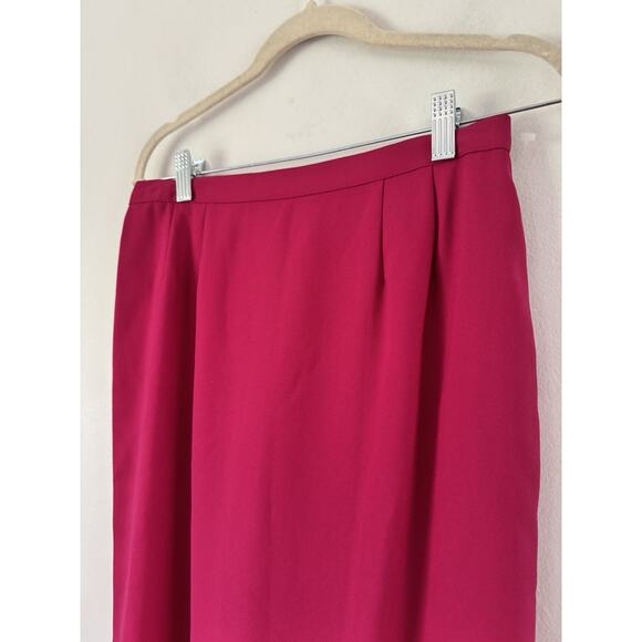 NWOT Kasper ASL Skirt Fuchsia Vintage Midi Pencil Skirt Women’s Size 10 - Picture 3 of 6